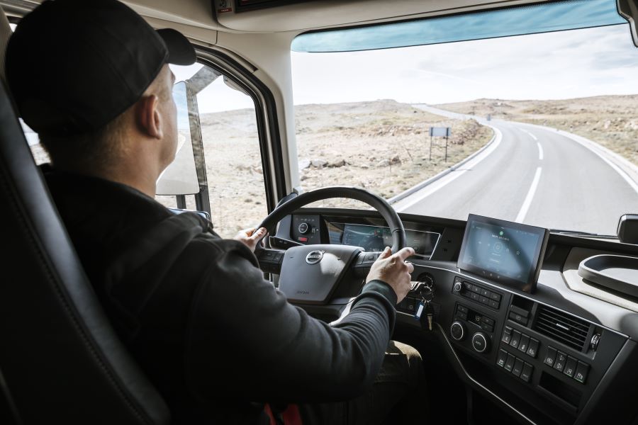 Driver Driving A Volvo Fh Truck, Topspot