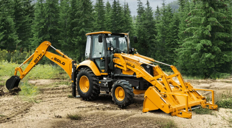 SDLG backhoe loader