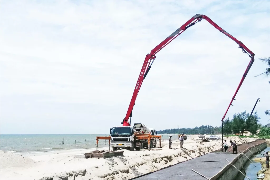 sany truck mounted pump seaside