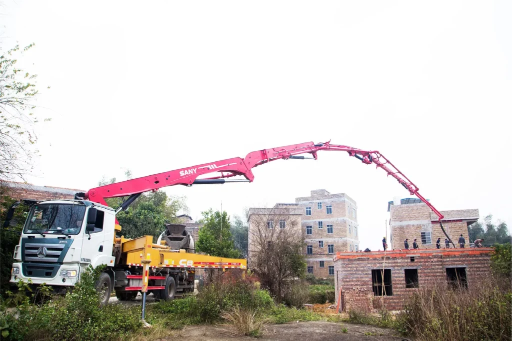sany truck mounted pump house area