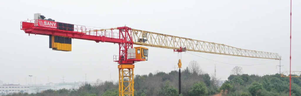 2025 SANY Flat Top Tower Crane in the site