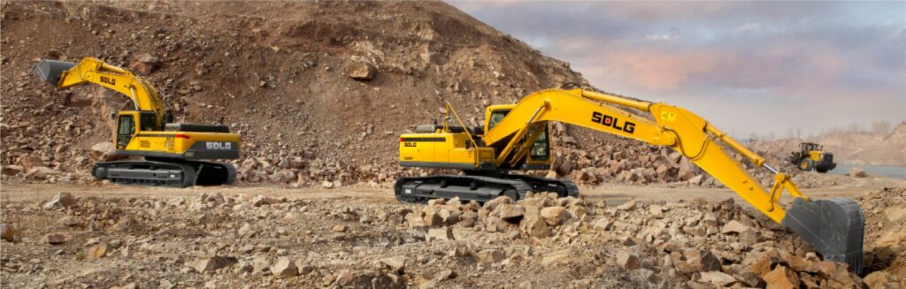 sdlg excavator range