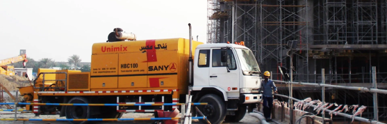 SANY Line Pump in the high rise construction area
